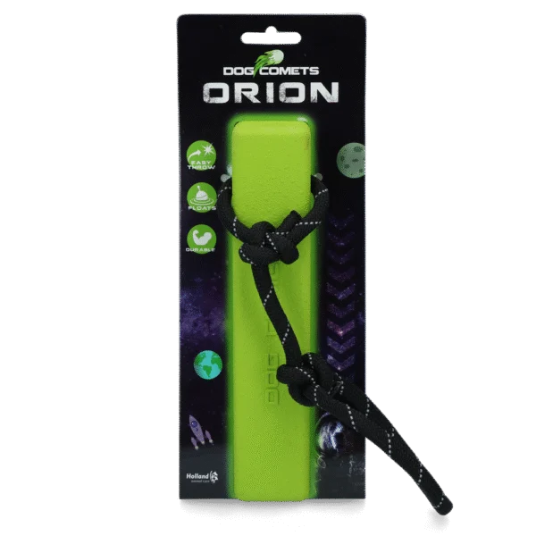 Dummy da riporto con corda, galleggiante, 20 x 4 x 4 cm, verde – Dog Comets Orion