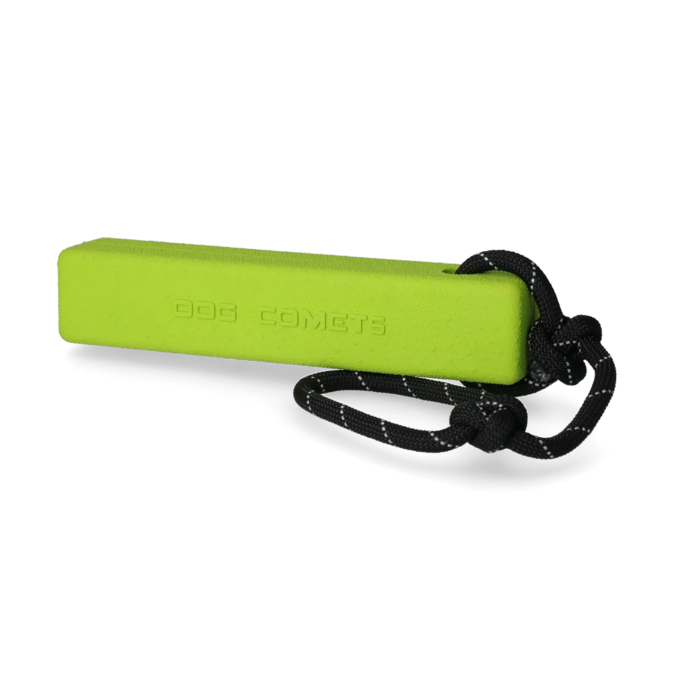 Dummy da riporto con corda, galleggiante, 20 x 4 x 4 cm, verde – Dog Comets Orion - immagine 2