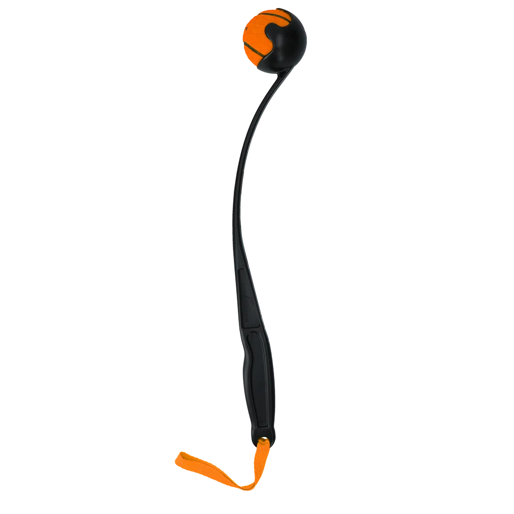 Lanciapalline per cani con pallina da tennis M, 48 cm, arancione – Dog Comets Launcher - immagine 2