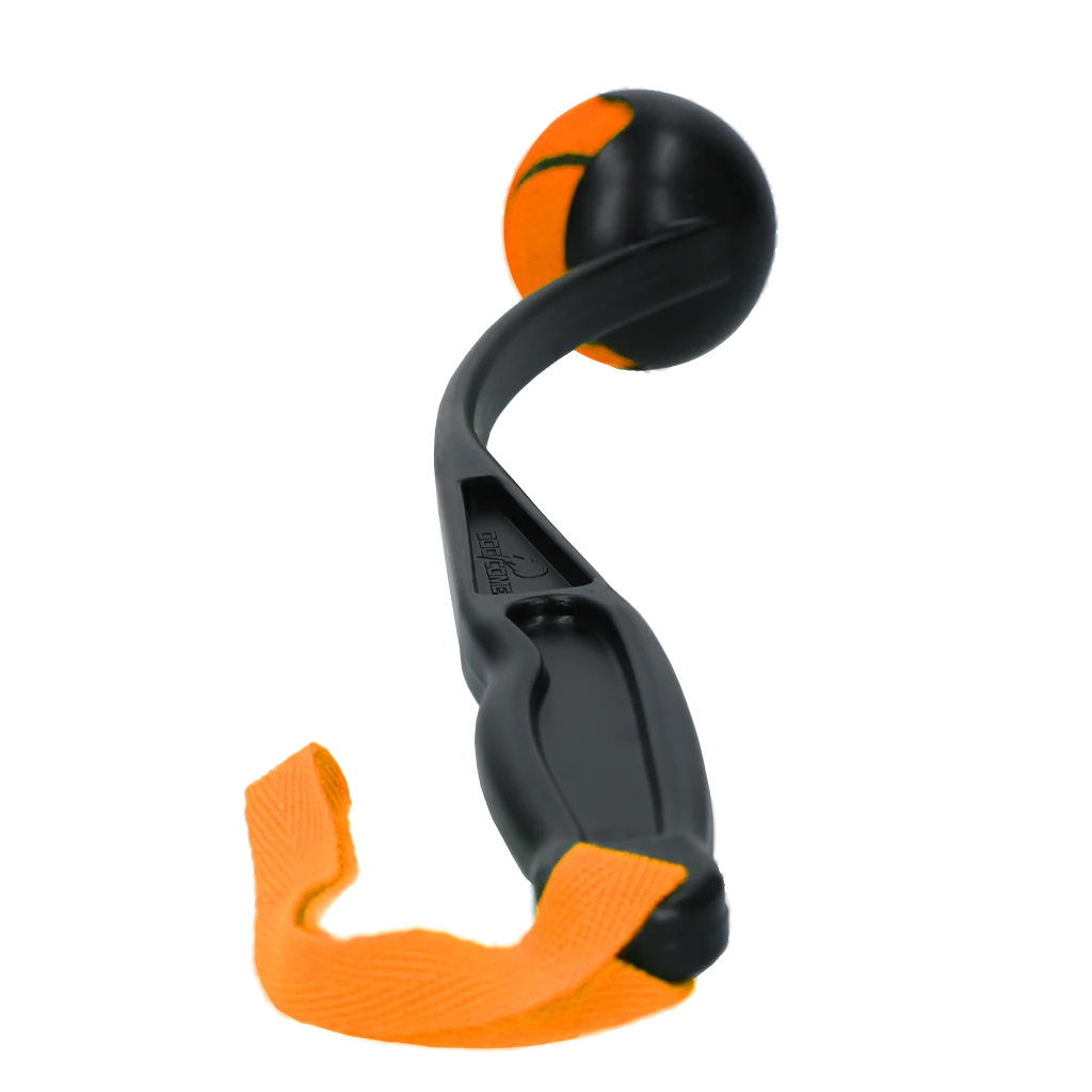 Lanciapalline per cani con pallina da tennis M, 48 cm, arancione – Dog Comets Launcher - immagine 3