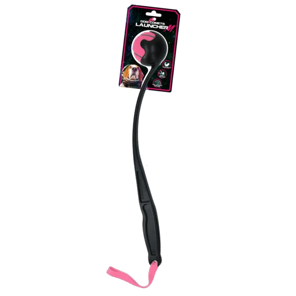 Lanciallina per cani con pallina da tennis M, 48 cm, rosa – Dog Comets Launcher