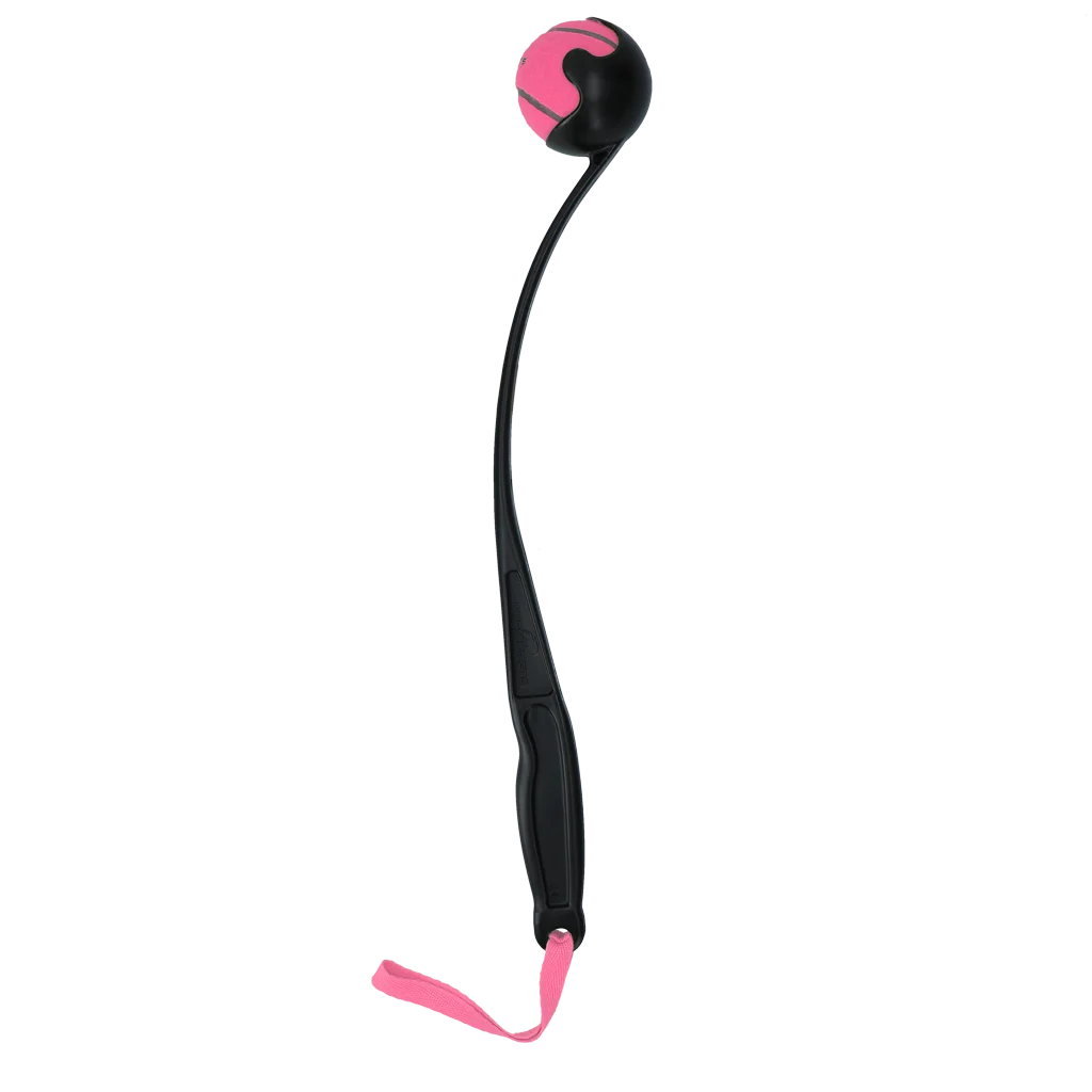 Lanciallina per cani con pallina da tennis M, 48 cm, rosa – Dog Comets Launcher - immagine 2