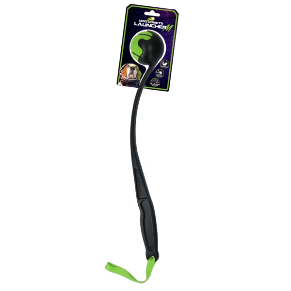 Lancia palline per cani con pallina da tennis M, 48 cm, verde – Dog Comets Launcher
