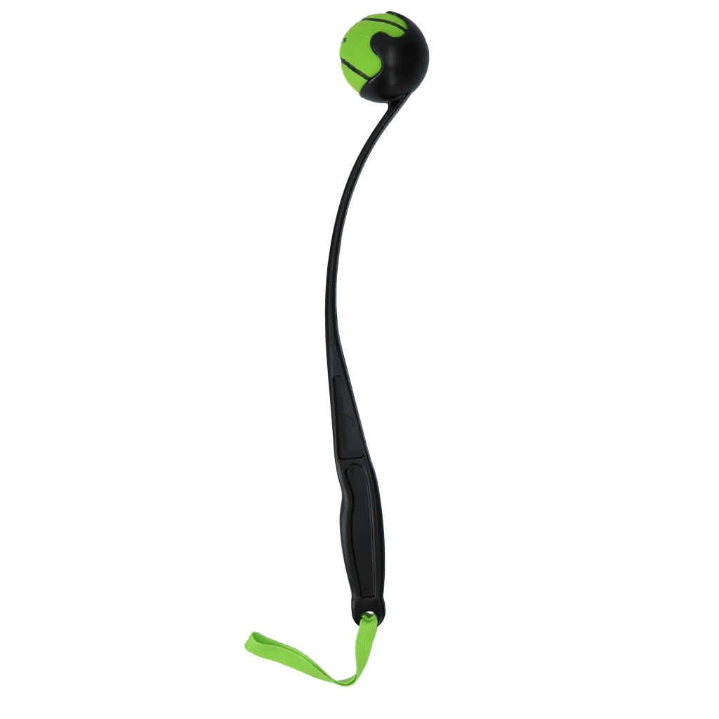 Lancia palline per cani con pallina da tennis M, 48 cm, verde – Dog Comets Launcher - immagine 2