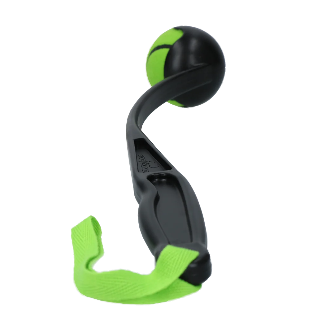 Lancia palline per cani con pallina da tennis M, 48 cm, verde – Dog Comets Launcher - immagine 3