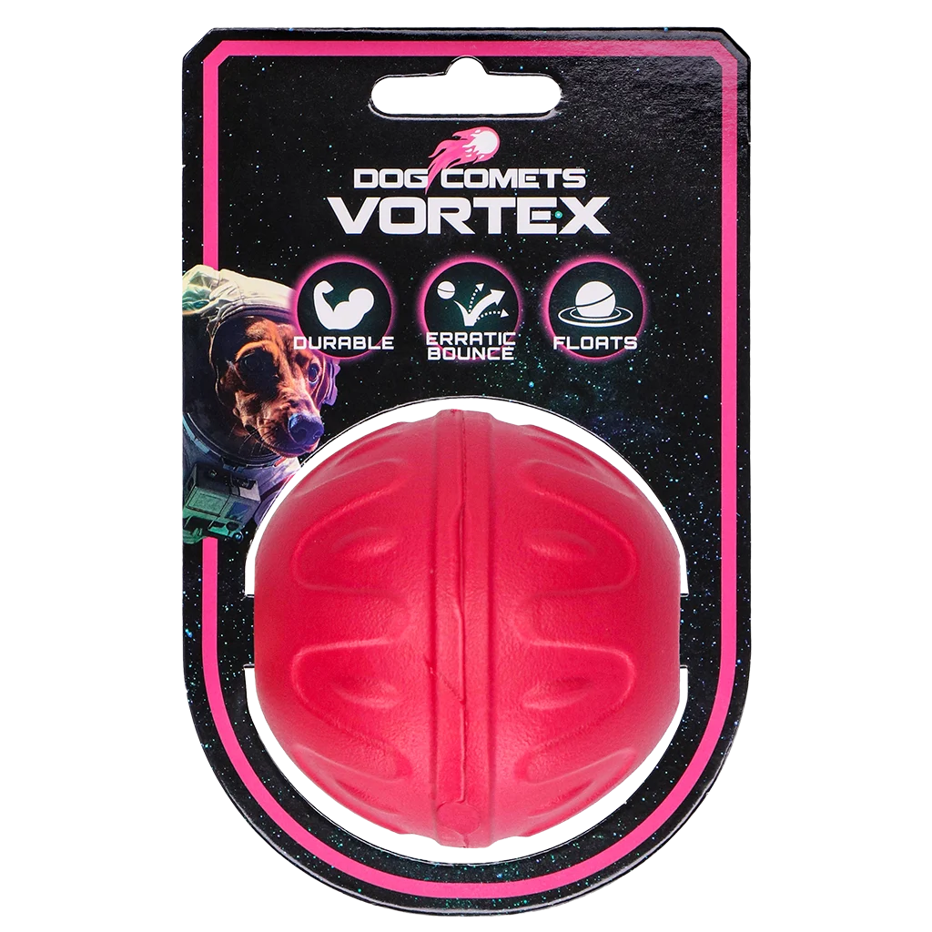Palla per cani con rimbalzo imprevedibile, galleggiante, rosa – Dog Comets Vortex - immagine 1