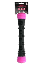 Bastone da riporto in gomma con squeaker, L 32 cm, rosa – Dog Comets Meteor