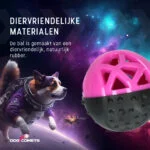 Palla porta snack in gomma con squeaker, rosa – Dog Comets Moonstone - immagine 6
