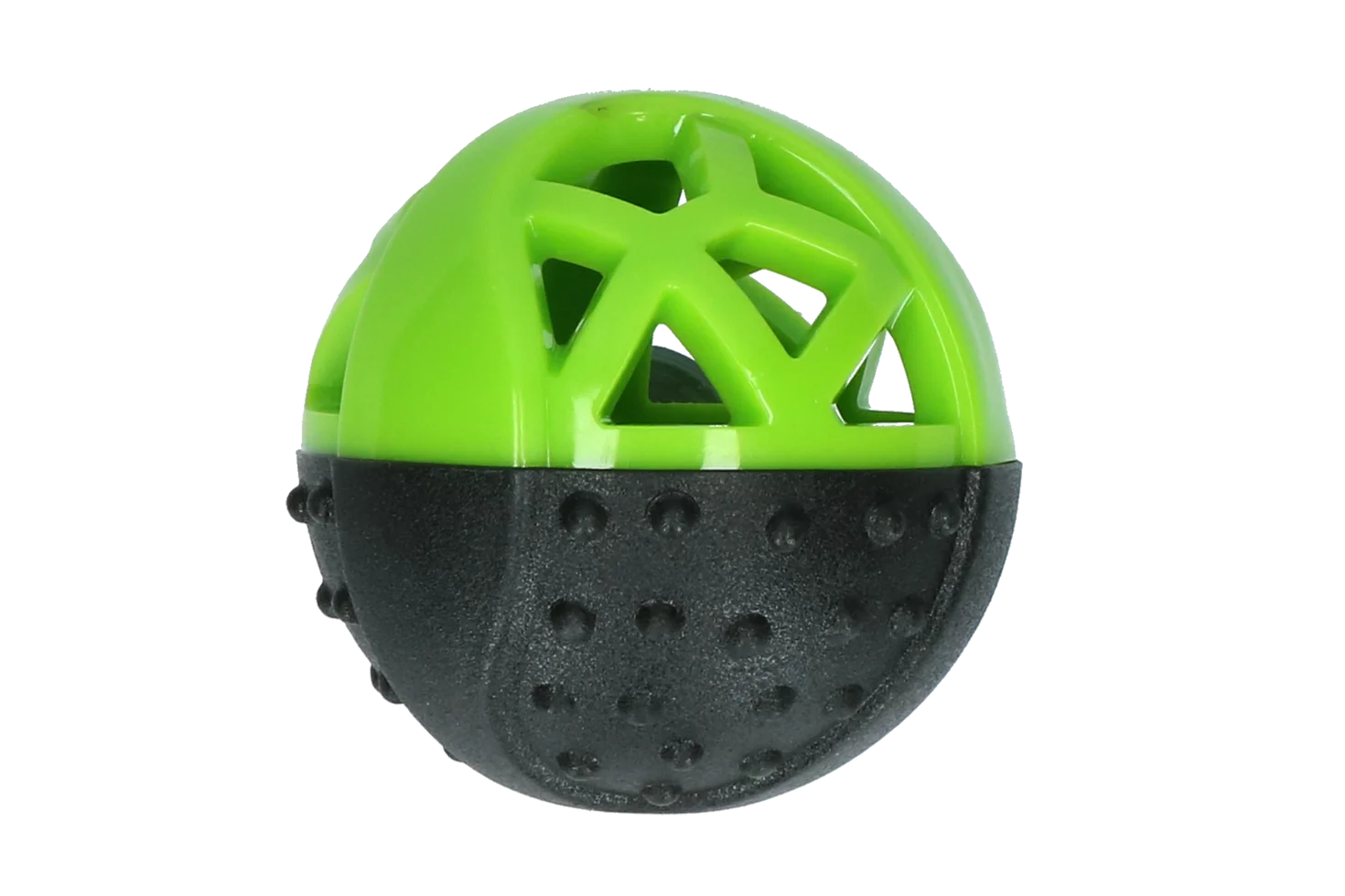 Palla porta snack in gomma con squeaker, verde – Dog Comets Moonstone - immagine 3