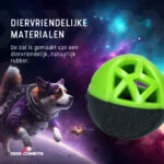 Palla porta snack in gomma con squeaker, verde – Dog Comets Moonstone - immagine 6