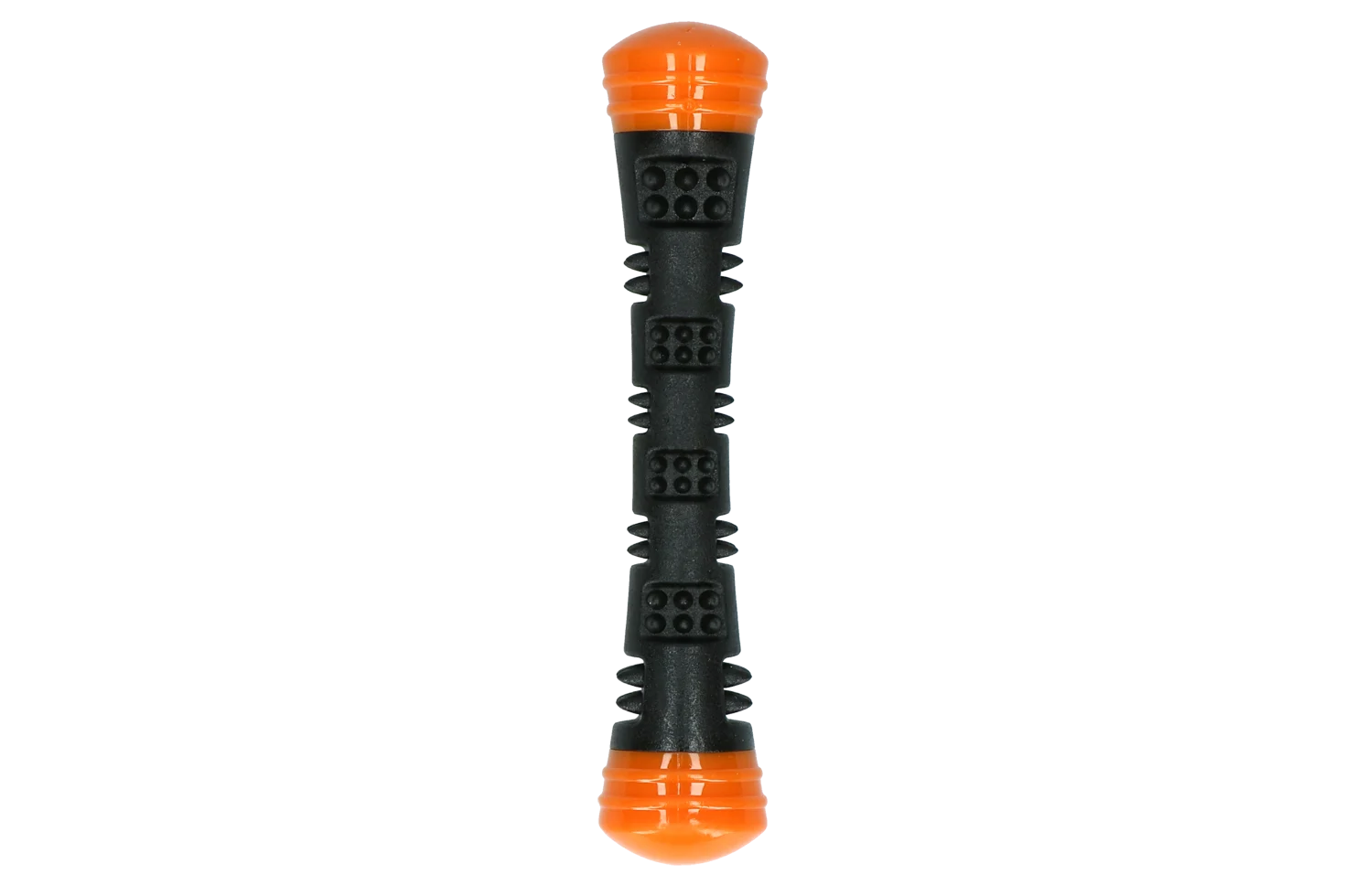 Bastone da riporto in gomma con squeaker, S 23 cm, arancione – Dog Comets Meteor - immagine 3