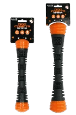 Bastone da riporto in gomma con squeaker, L 32 cm, arancione – Dog Comets Meteor - immagine 5