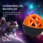 Palla per snack in gomma con squeaker, arancione – Dog Comets Moonstone - immagine 5