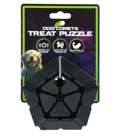 Palla rompicapo per cani con elementi girevoli e suono buffo – Dog Comets Treat Puzzle