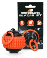 Palla per cani con cordino retrattile, arancione – Dog Comets Blazar Jet
