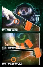Palla per cani con cordino retrattile, arancione – Dog Comets Blazar Jet - immagine 2