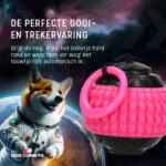 Palla per cani con cordicella riavvolgibile rosa – Dog Comets Blazar Jet - immagine 6