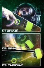 Palla per cani con cordino retrattile verde – Dog Comets Blazar Jet - immagine 2