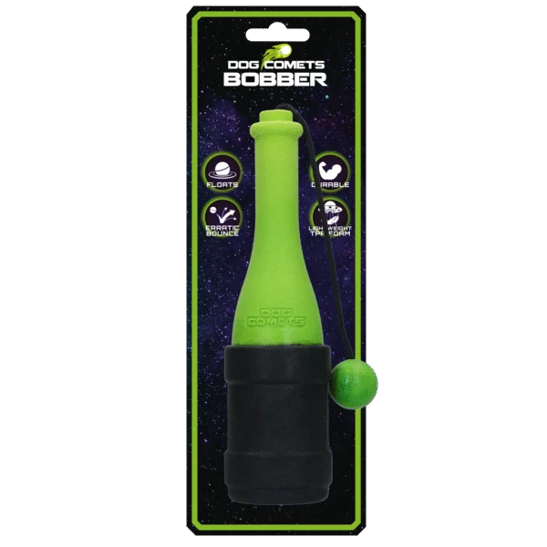 Gioco da riporto con cordino per l’acqua, 23 cm, Verde – Dog Comets Bobber