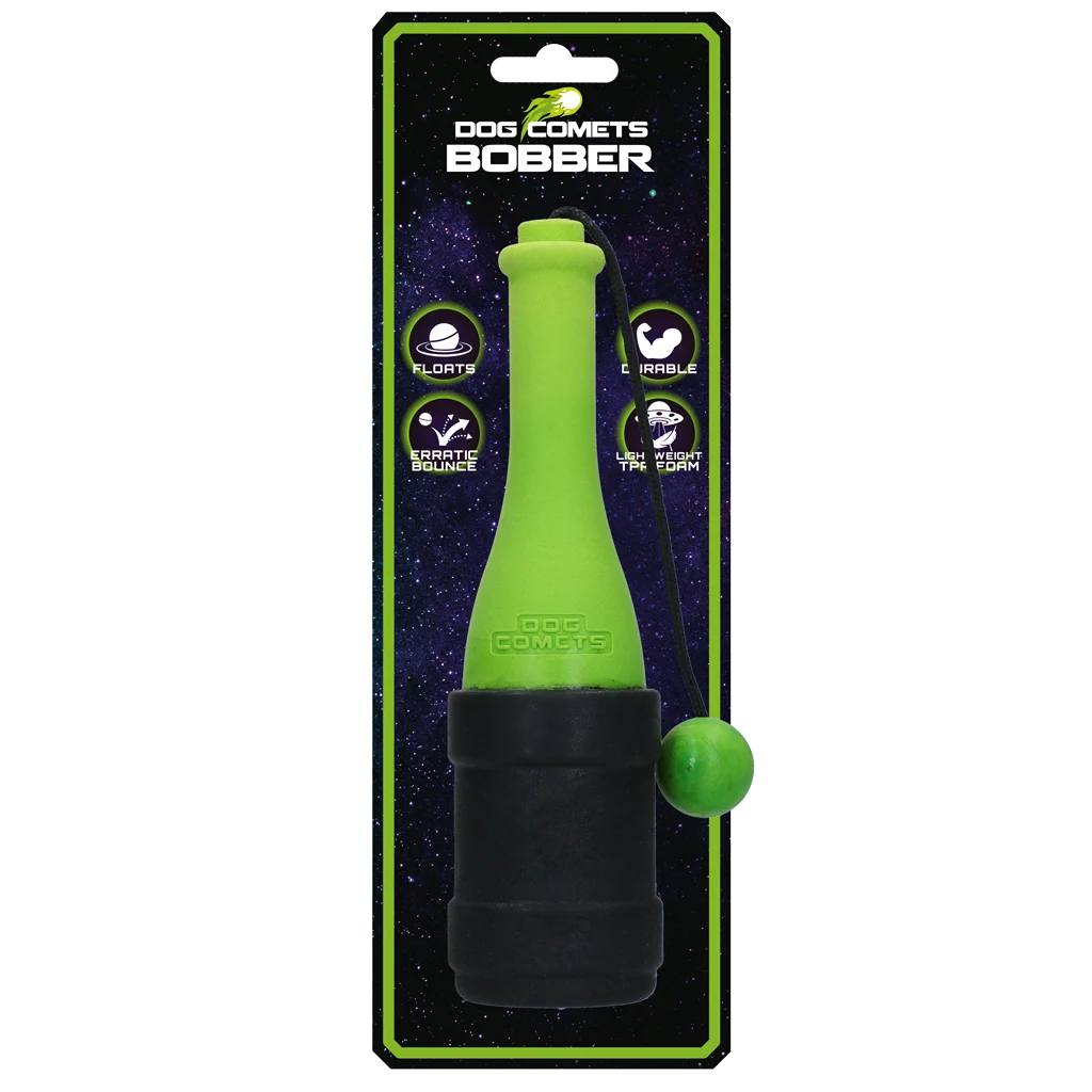 Gioco da riporto con cordino per l’acqua, 23 cm, Verde – Dog Comets Bobber - immagine 1