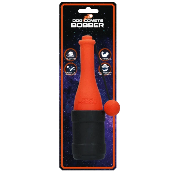 Gioco da riporto con corda per l’acqua, 23 cm, arancione – Dog Comets Bobber