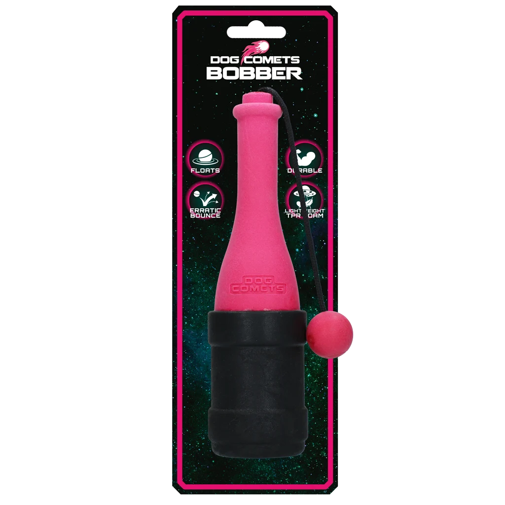Gioco da riporto con corda per l’acqua, 23 cm, rosa – Dog Comets Bobber - immagine 1