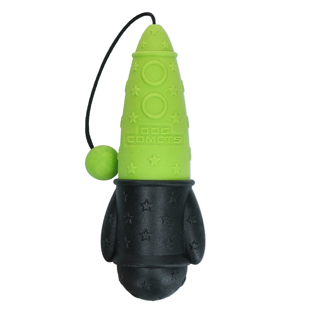 Gioco da riporto con corda, galleggiante, Ø 65 x 235 mm, verde – Dog Comets Bobber Rocket - immagine 2