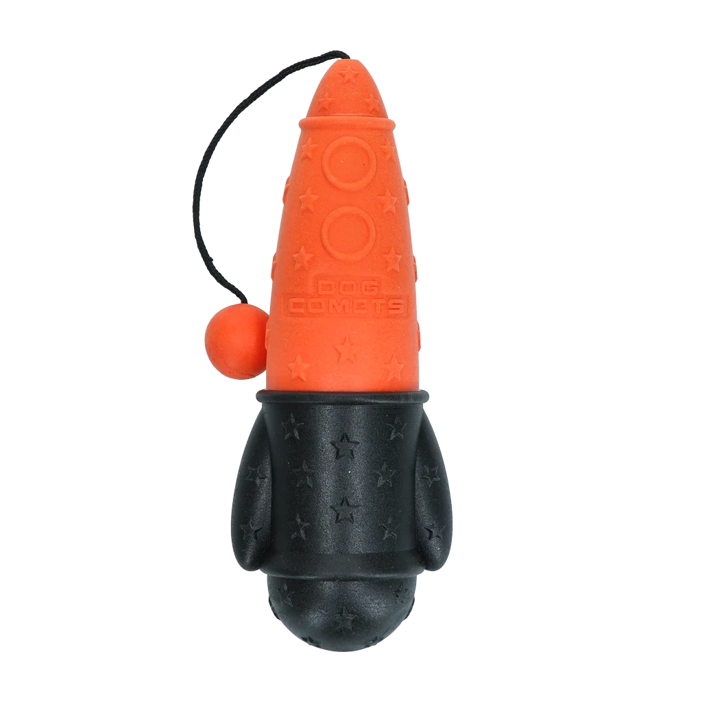 Gioco da riporto con corda, galleggiante, Ø 65 x 235 mm, arancione – Dog Comets Bobber Rocket - immagine 2
