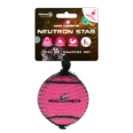Pallina da tennis con fischietto e bordo in gomma, rosa L, 7,5 cm – Dog Comets Neutron Star