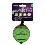 Pallina da tennis con sonaglio e bordo in gomma, verde M, 6 cm – Dog Comets Neutron Star