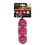 Pallina da tennis per cani con fischietto S, Ø 5 cm, rosa, 3 pezzi – Dog Comets Neutron Star