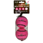 Pallina da tennis con fischietto e bordo in gomma, rosa, L, 7,5 cm, 2 pezzi – Dog Comets Neutron Star