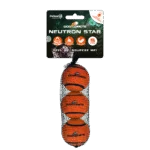 Palline da tennis per cani con squeaker S, Ø 5 cm, arancioni, 3 pezzi – Dog Comets Neutron Star