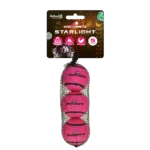 Palla da tennis per cani galleggiante, rosa S, Ø 5 cm, 3 pezzi – Dog Comets Starlight