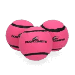 Pallina da tennis per cani con fischietto M, Ø 6 cm, rosa, 3 pezzi – Dog Comets Neutron Star - immagine 3