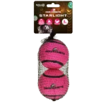 Pallina da tennis per cani galleggiante, Ø 7,5 cm, rosa, 2 pezzi – Dog Comets Starlight