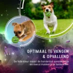 Palla da tennis per cani, galleggiante, verde S, Ø 5 cm, 3 pezzi – Dog Comets Starlight - immagine 4