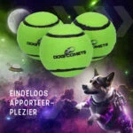 Pallina da tennis galleggiante per cani, Ø 7,5 cm, verde, 2 pezzi – Dog Comets Starlight - immagine 5