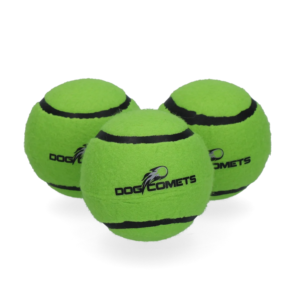 Pallina da tennis galleggiante per cani, Ø 6 cm, verde, 3 pezzi – Dog Comets Starlight - immagine 2