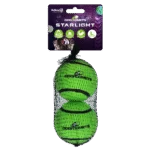 Pallina da tennis galleggiante per cani, Ø 7,5 cm, verde, 2 pezzi – Dog Comets Starlight