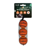 Pallina da tennis per cani, galleggiante, arancione S, Ø 5 cm, 3 pezzi – Dog Comets Starlight