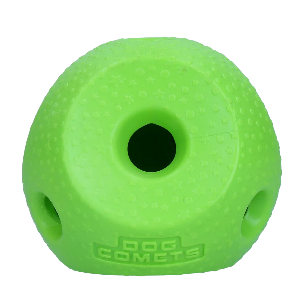 Palla portasnack per cani in gomma TPR, verde – Dog Comets Treat Lock Ball - immagine 1