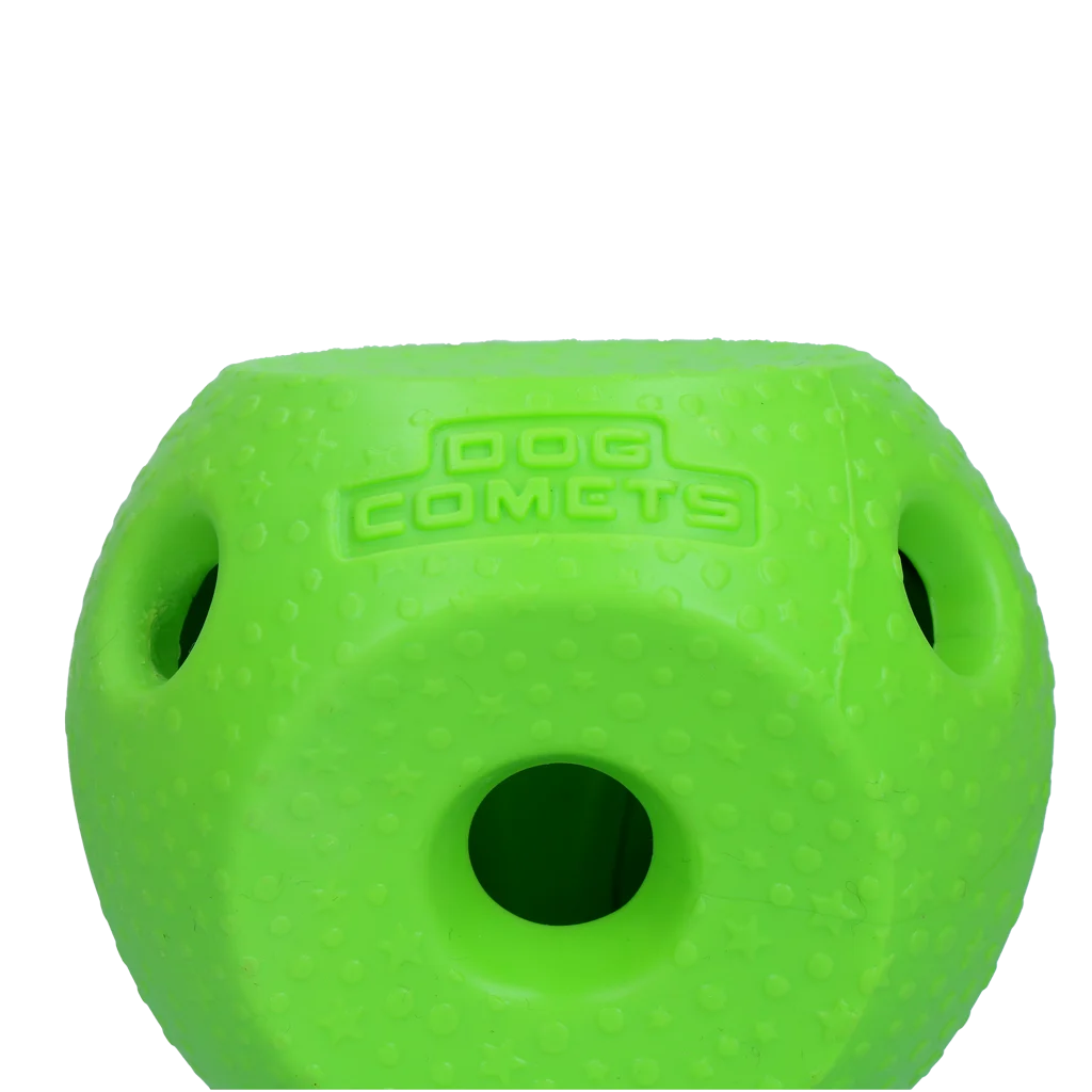 Palla portasnack per cani in gomma TPR, verde – Dog Comets Treat Lock Ball - immagine 2