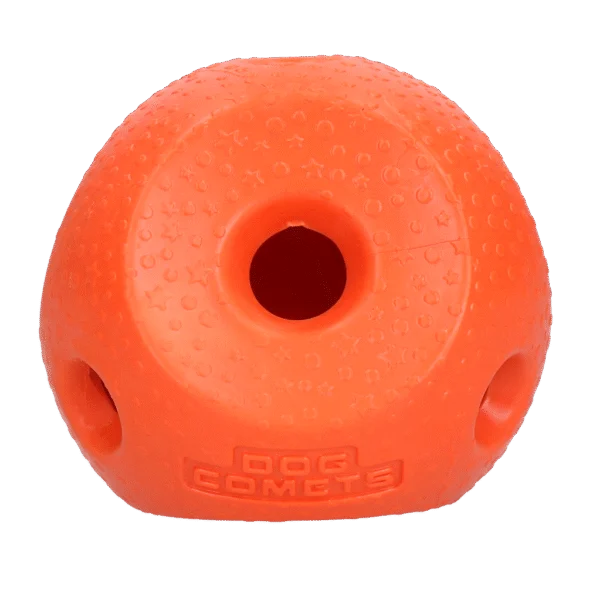 Palla porta snack per cani in gomma TPR, arancione – Dog Comets Treat Lock Ball