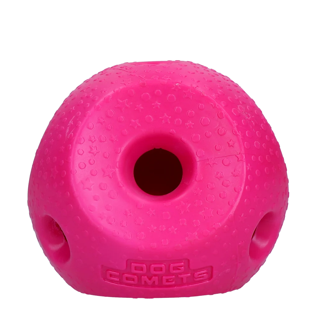 Palla port snack per cani in gomma TPR, rosa – Dog Comets Treat Lock Ball - immagine 1