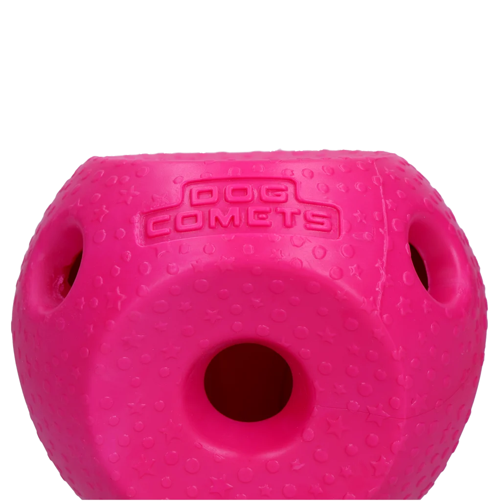 Palla port snack per cani in gomma TPR, rosa – Dog Comets Treat Lock Ball - immagine 2