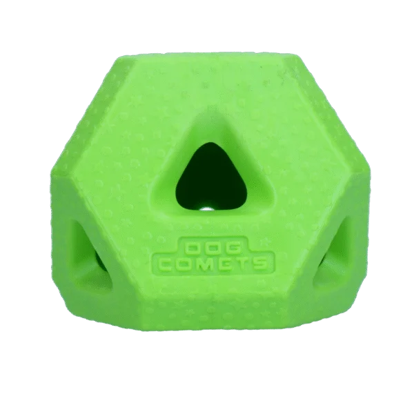 Cubo port snack in gomma TPR per snack e stick da masticare, verde – Dog Comets Treat Lock Cube