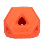Cubo porta snack in gomma TPR per snack e bastoncini da masticare, arancione – Dog Comets Treat Lock Cube
