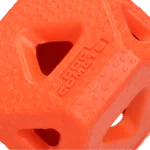 Cubo porta snack in gomma TPR per snack e bastoncini da masticare, arancione – Dog Comets Treat Lock Cube - immagine 2