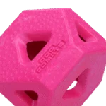Cubo port snack in gomma TPR per snack e bastoncini da masticare, rosa – Dog Comets Treat Lock Cube - immagine 2